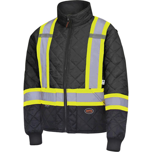 5017 Manteau matelass&eacute; pour cong&eacute;lateur, Polyester, Noir, T-petit Brunswick Fyr & Safety