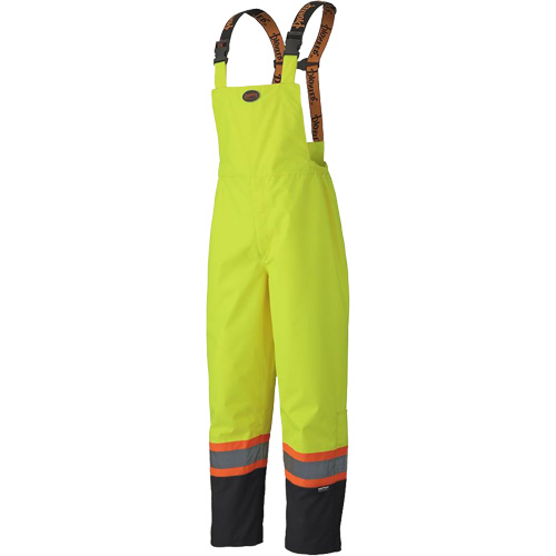 5405 300D Trilobal Ripstop Waterproof Bib Pants, Polyester, X-Small, High Visibility Lime-Yellow Brunswick Fyr & Safety