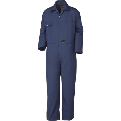 515T Coveralls with Zipper, Men's, Navy Blue, Size 40 Brunswick Fyr & Safety