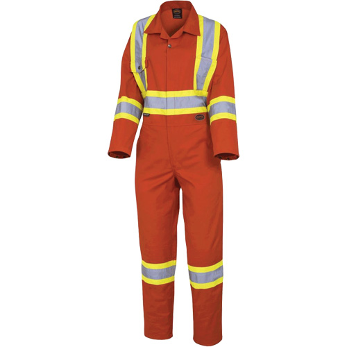 5514W Women's Safety Coveralls, X-Small, High Visibility Orange Brunswick Fyr & Safety