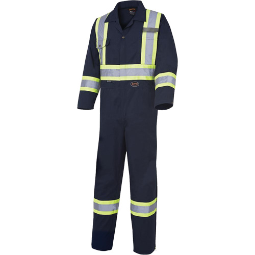 516 Coveralls, 36, Navy Blue Brunswick Fyr & Safety