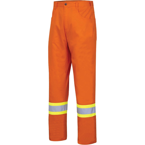 4461 Ultra-Cool Safety Pants, Cotton, 32, High Visibility Orange Brunswick Fyr & Safety