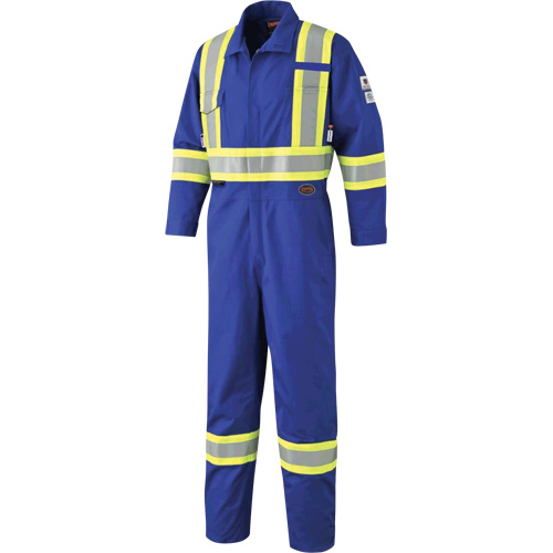 7704 FR-Tech&reg; High-Visibility Coveralls, Size 42, Royal Blue, 10 cal/cm²/9.7 cal/cm² Brunswick Fyr & Safety