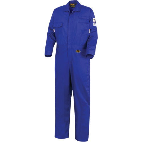 7779 FR-Tech&reg; 88/12 Arc Rated Flame Resistant Coveralls, Size 36, Royal Blue Brunswick Fyr & Safety