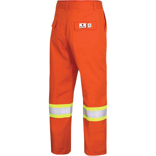7763 FR-Tech&reg; 88/12 Arc Rated High-Visibility Safety Pants, 30, x 32, High Visibility Orange, 9.7 cal/cm² Brunswick Fyr & Safety