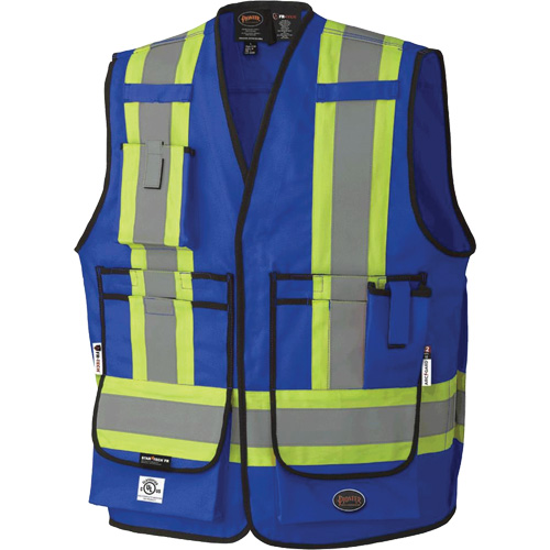 7733 Veste d'arpenteur ignifuge et r&eacute;sistant aux arcs &eacute;lectriques FR-Tech, Petit, Bleu royal, 9,7 cal/cm² Brunswick Fyr & Safety