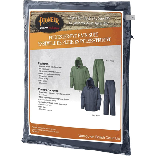 583 Rain Suit, Polyester/PVC, Small, Green Brunswick Fyr & Safety