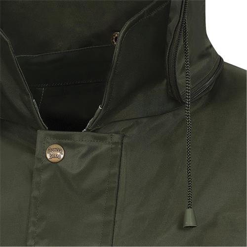 D8120J Manteau &agrave; capuchon ind&eacute;chirable Nailhead pour planteur d'arbres, Polyester/PVC, T-petit, Vert Brunswick Fyr & Safety