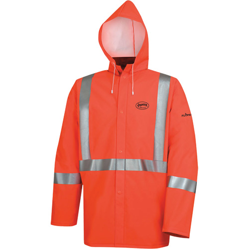 576J Veste de pluie ignifuge haute visibilit&eacute;, Petit, Orange haute visibilit&eacute; Brunswick Fyr & Safety
