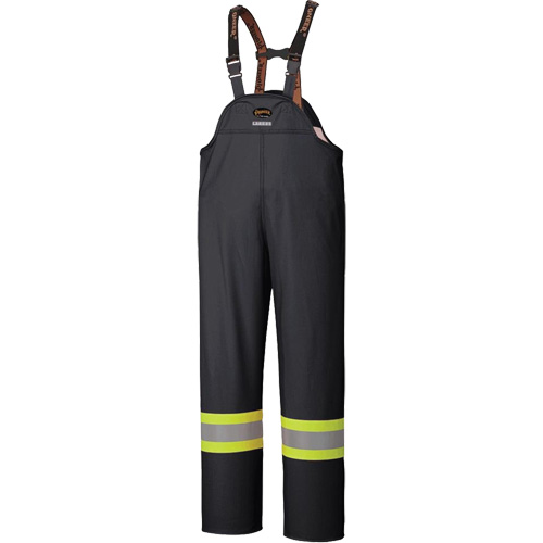 5895BK Flame-Resistant Waterproof Stretch Bib Pants, X-Small, Black Brunswick Fyr & Safety