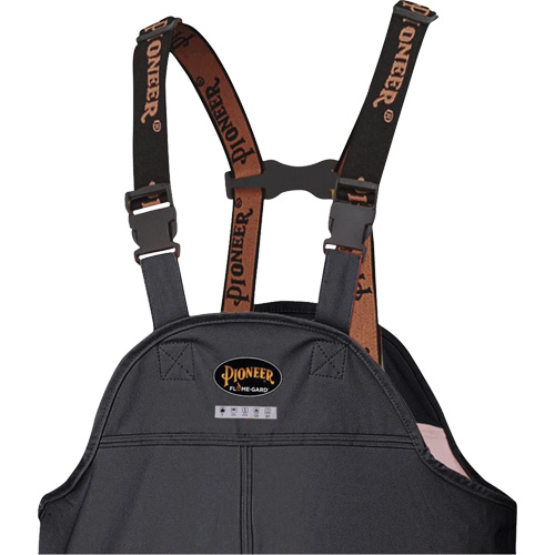 5895BK Flame-Resistant Waterproof Stretch Bib Pants, X-Small, Black Brunswick Fyr & Safety