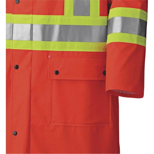 5896 Manteau long imperm&eacute;able et ignifuge, Petit, Orange haute visibilit&eacute; Brunswick Fyr & Safety