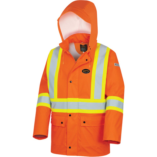5892PKT High-Visibility FR Waterproof Safety Jacket, X-Small, High Visibility Orange Brunswick Fyr & Safety