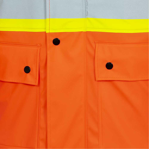 5892PKT High-Visibility FR Waterproof Safety Jacket, X-Small, High Visibility Orange Brunswick Fyr & Safety