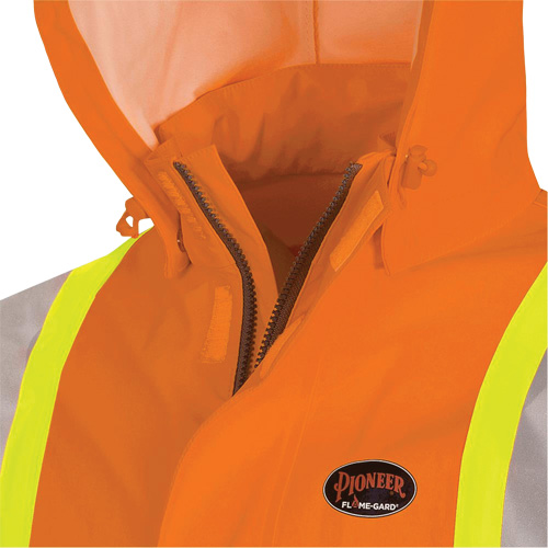 5880 FR/Arc-Rated Waterproof Rain Jacket, X-Small, High Visibility Orange, 10 cal/cm² Brunswick Fyr & Safety