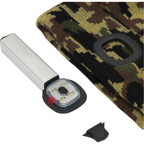 5677 Tuque en tricot avec lampe frontale &agrave; DEL, Doublure en Molleton, Taille unique, Camo Brunswick Fyr & Safety