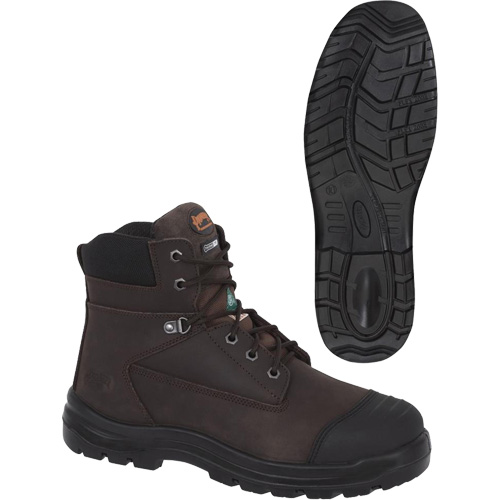 1026 Bottes de travail 6" marron, Cuir, Embout Acier, Taille 10 Brunswick Fyr & Safety