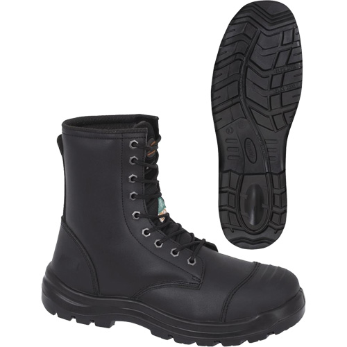 1027 Bottes de travail 8" noires, Cuir, Embout Acier, Taille 14 Brunswick Fyr & Safety