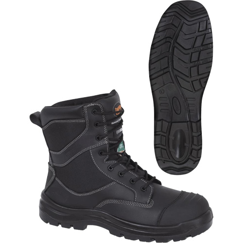 1050 Bottes de s&eacute;curit&eacute; composites noires, Cuir, Taille 14, Imperm&eacute;able Brunswick Fyr & Safety