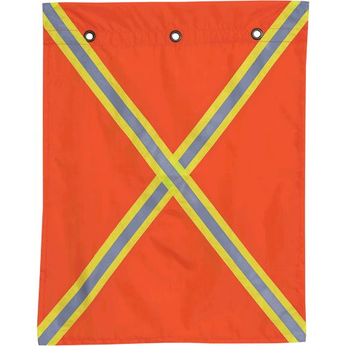 353 Flag with Reflective Tape, Polyester Brunswick Fyr & Safety