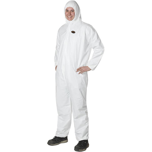 2055 Disposable Coveralls, Small, White, Microporous Brunswick Fyr & Safety