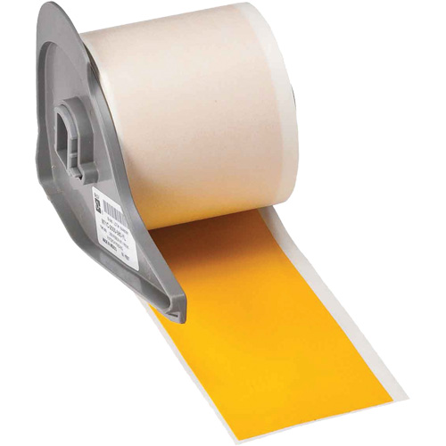 All-Weather Permanent Adhesive Label Tape, Vinyl, Yellow, 2" Width Brunswick Fyr & Safety