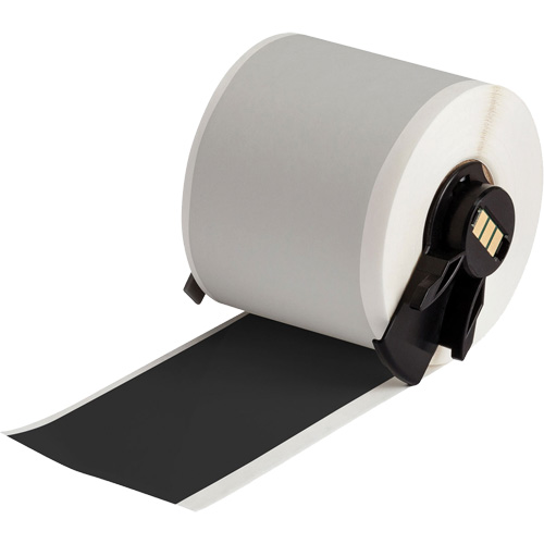 Ruban adh&eacute;sif permanent toutes saisons pour &eacute;tiquettes, Vinyle, Noir, Largeur de 2" Brunswick Fyr & Safety