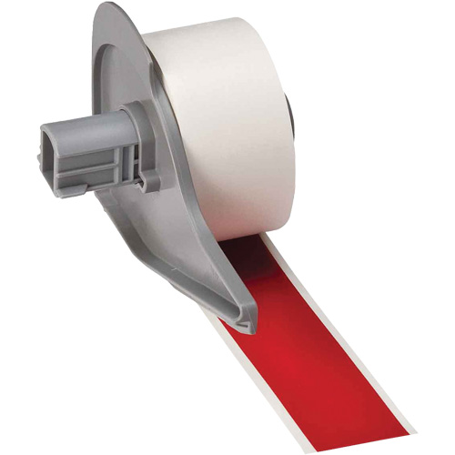 Ruban adh&eacute;sif permanent toutes saisons pour &eacute;tiquettes, Vinyle, Rouge, Largeur de 1" Brunswick Fyr & Safety