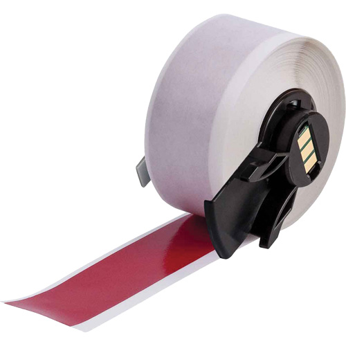 Multi-Purpose Label Tape, Vinyl, Red, 1" Width Brunswick Fyr & Safety