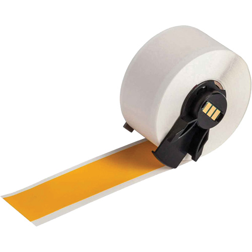 Multi-Purpose Label Tape, Vinyl, Yellow, 1" Width Brunswick Fyr & Safety