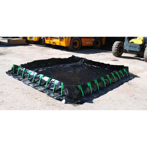 Ultra-Containment Berm&reg;, 179 US gal. Capacity, 4' W x 6' L x 12" H, Stake Wall Brunswick Fyr & Safety