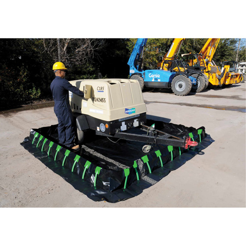 Ultra-Containment Berm&reg;, 179 US gal. Capacity, 4' W x 6' L x 12" H, Stake Wall Brunswick Fyr & Safety