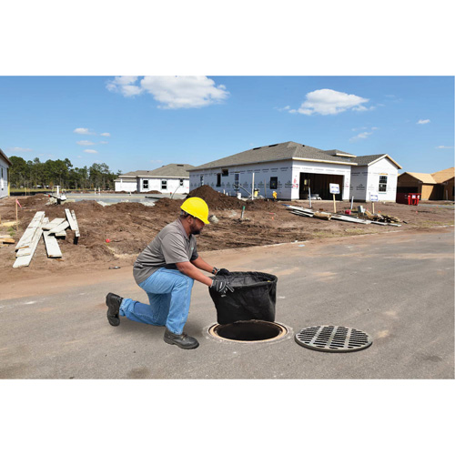 Round Ultra-Drain Guard&reg; Catch Basin Insert with Overflow Port, Oil & Sediment, 25" - 29" L x 25" - 29" W Brunswick Fyr & Safety