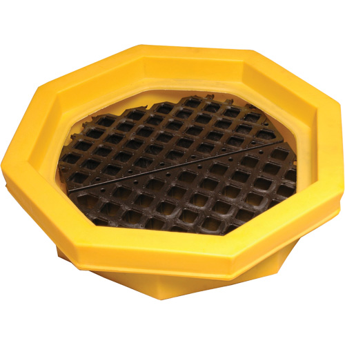 Ultra-Drum Tray&reg; with Grating, 32" L x 32" W x 8.1" H, 21.1 US gal. Spill Capacity Brunswick Fyr & Safety