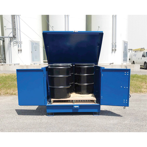 Ultra-Hard Top S4 Steel Spill Pallet, 61" L x 54.4" W x 52" H, 4700 lbs. Load Capacity Brunswick Fyr & Safety