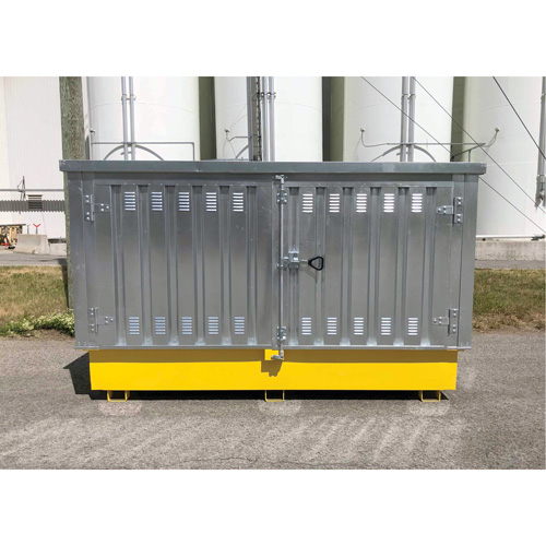 Steel Ultra-Twin IBC Hard Top, 123.4" L x 73.4" W x 66.4" H, 12250 lbs. Load Capacity Brunswick Fyr & Safety