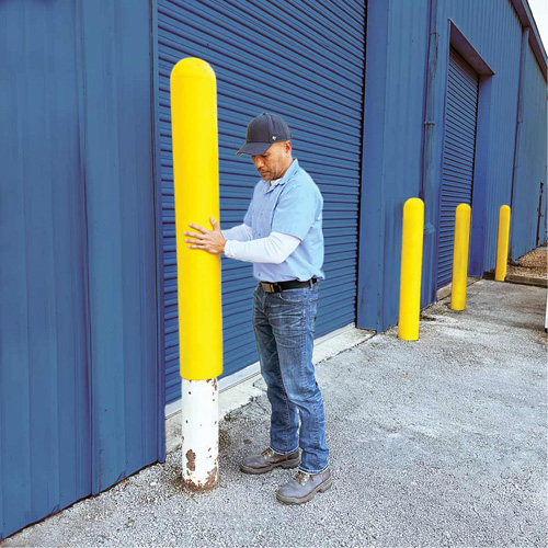Ultra-Post Protector&reg;, 8" Dia. x 52" L, Yellow Brunswick Fyr & Safety
