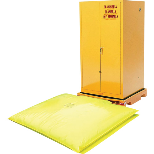 Single Drum Ultra-Safety Cabinet Bladder System, 37,8" lo x 37,8" la x 6,3" h, Capacit&eacute; de charge 1500 lb Brunswick Fyr & Safety