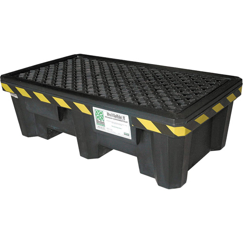 Ultra-Spill Pallet mod&egrave;le &eacute;conomique, 2 barils, Capacit&eacute; de d&eacute;versement 66 gal. US, 53" x 29" x 16,5" Brunswick Fyr & Safety