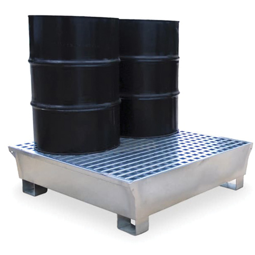 Ultra-Spill Pallet en acier, 4 barils, Capacit&eacute; de d&eacute;versement 68 gal. US, 49,1" x 47,1" x 10,9" Brunswick Fyr & Safety