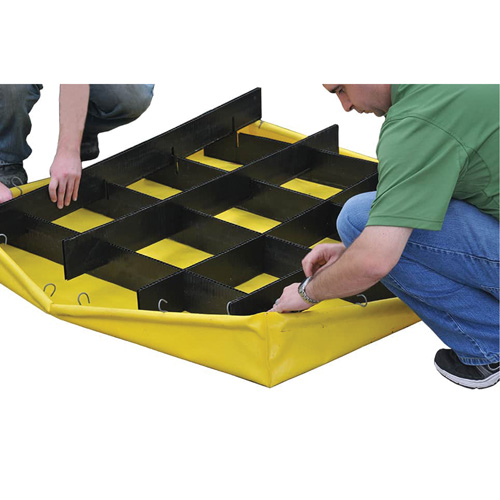 4-Drum Flexible Ultra-Spill Pallet&reg;, 66 US gal. Spill Capacity, 48" x 48" x 7" Brunswick Fyr & Safety