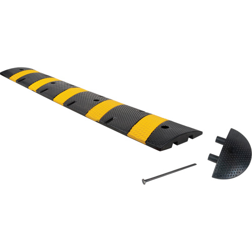 Speed Bump Kit, Rubber, 6' L x 11" W x 2" H Brunswick Fyr & Safety