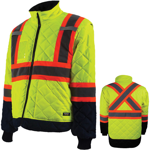 Freezer Jacket, Polyester, High Visibility Orange, X-Large Brunswick Fyr & Safety