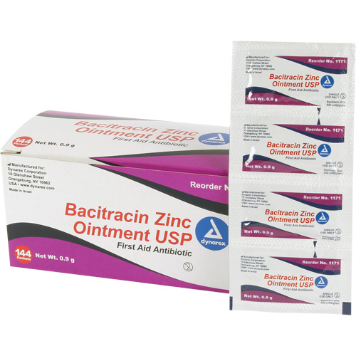 Efcom Limited Bacitracin Zinc First Aid Packets, Ointment, Antibiotic Brunswick Fyr & Safety