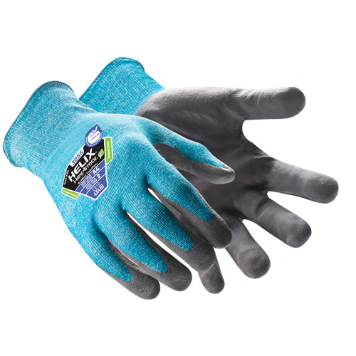 Helix&reg; 3055 Bamboo TwinFlex&reg; Cut-Resistant Gloves, Size 5/2X-Small, 18 Gauge, Nitrile Coated, HPPE/Polyamide Shell, ASTM ANSI Level A4 Brunswick Fyr & Safety
