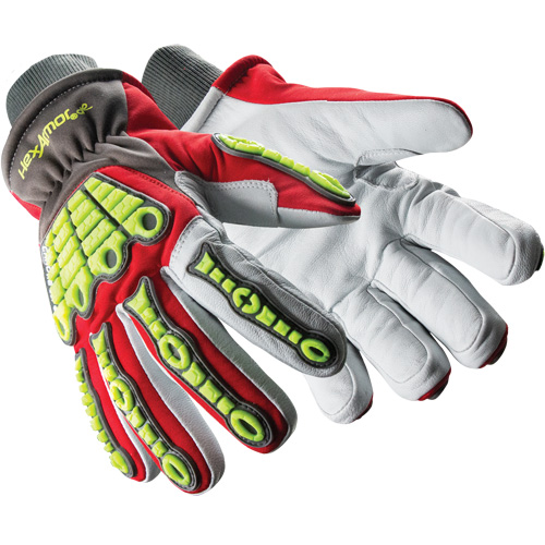 Gants r&eacute;sistants aux chocs Chrome SLT Winter 4073, 6/T-petit, Paume en Ch&egrave;vre, Poignet Poignet en tricot Brunswick Fyr & Safety
