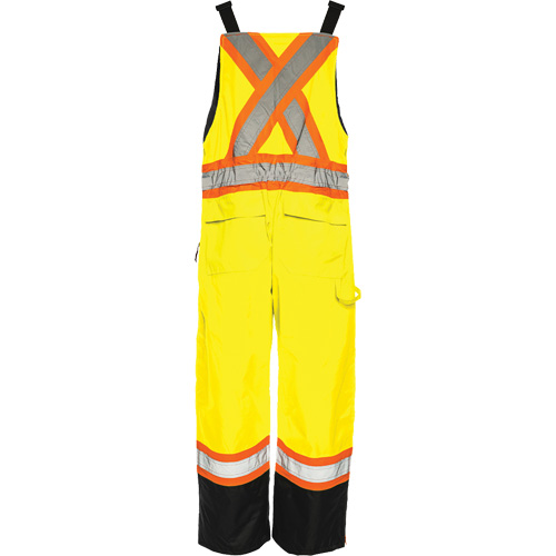 TO1 Winter Traffic Overalls, Polyester, Small, Black/High Visibility Lime-Yellow Brunswick Fyr & Safety