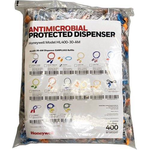 FF-30 Earplugs Refill for HL400 Dispenser, Bulk - Polybag, Corded Brunswick Fyr & Safety