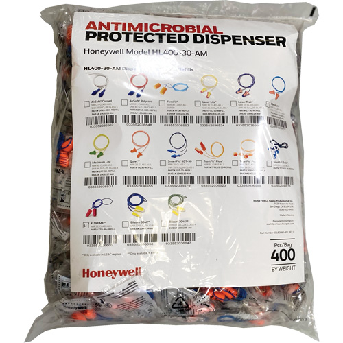 XTR-30 Earplugs Refill for HL400 Dispenser, Bulk - Polybag, Corded Brunswick Fyr & Safety