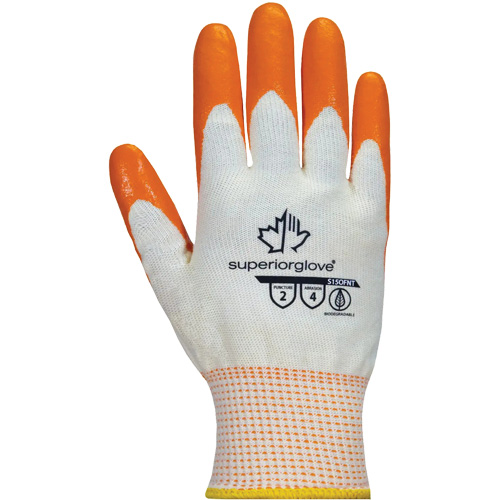Dexterity&reg; Gloves, 6/X-Small, Foam Nitrile Coating, 15 Gauge, Cotton Shell Brunswick Fyr & Safety